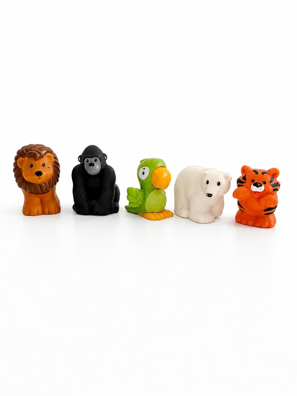 Fisher-Price Little People Zoo Animal Bundle Lion Gorilla Tiger Parrot Bear